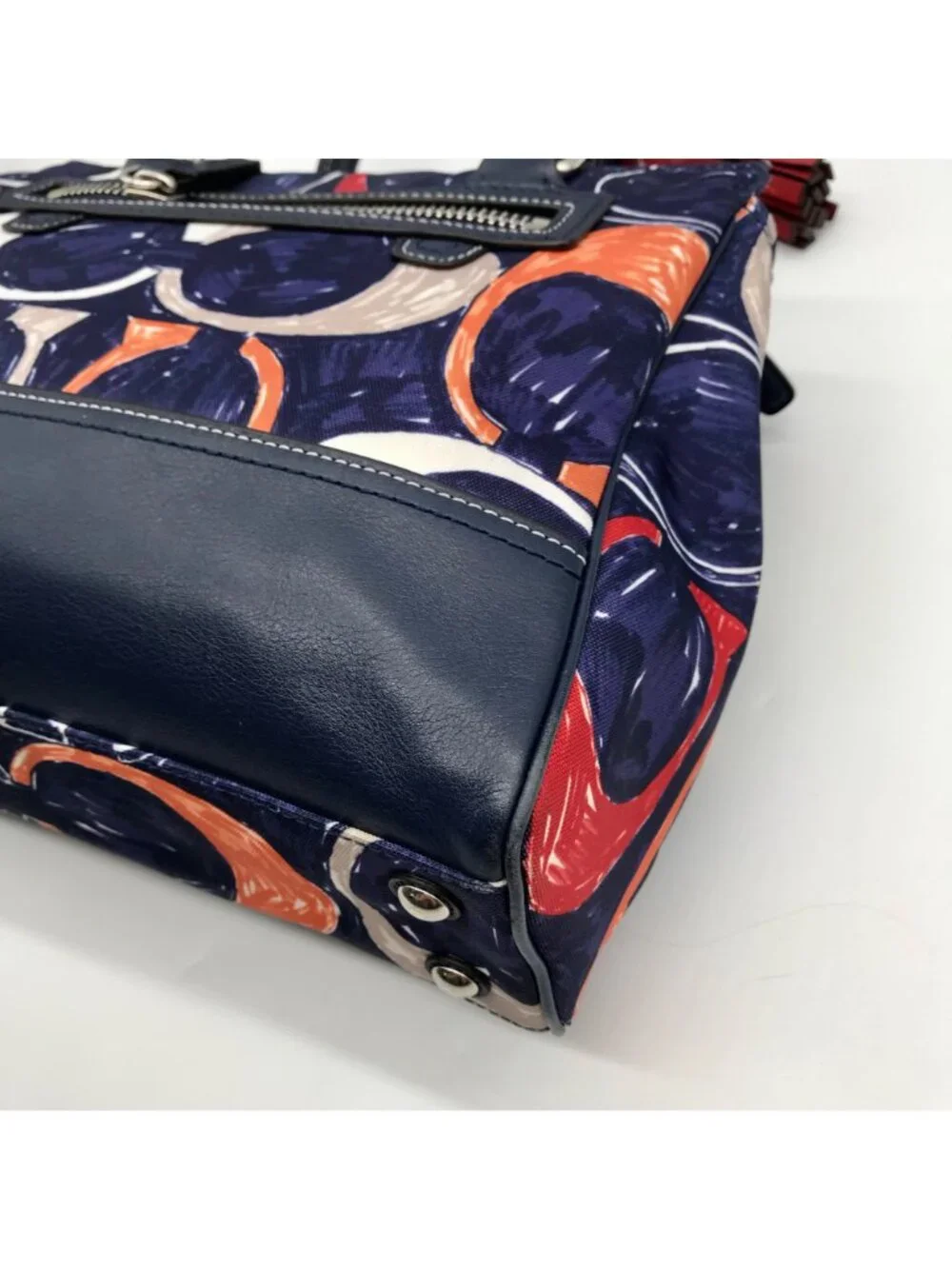 Coach Blue Canvas Legacy Heritage Candace Carryall Satchel Bag 19951